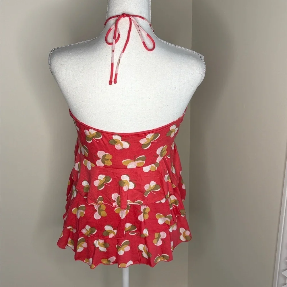 Old Navy Perfect Fit Red Floral Tiered Halter Top. Child’s Large